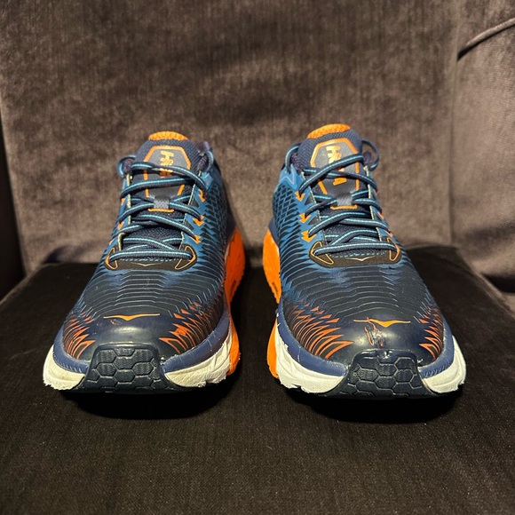 Hoka One One Arahi Men’s Sz 9.5 Blue Orange Stability Running Shoes 1016258 MBRO - Picture 3 of 6